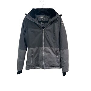 Killtec Ski Jacket Women’s  M Grey Black Water-Resistant Windproof Hooded Coat